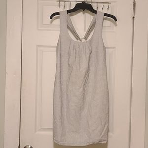 J. Crew White & Blue Striped Dress